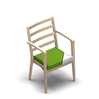 2668 - NEXUS Stackable chair with armrests med removable seat cover