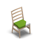 2664 - NEXUS Stackable chair without armrests with removable seat cover