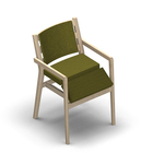 4512 - Zeta multi dining chair solid wood, back with ribs and cushion, birch
