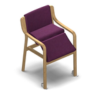 2874 - BANKETT Multi stackable chair with armrest with wheels