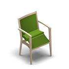 2678 - Nexus Multi Stablestol med armlen, med bak, bjørk