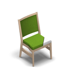 2667 - NEXUS Stackable chair without armrests with back with removable seat cover