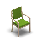 3854 - NEXUS Stackable chair with armrests with ribs and pillow