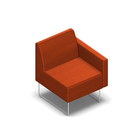 2145 - PIVOT Chair with low armrest (8cm, right) and connection joint