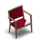 2758 - NEXUS Max dining chair with armrests and upholstered back with removable seat cover