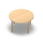 3544 - LIP Table ø120 cm H72, birch HPL