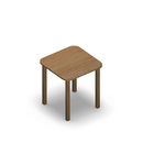 3558 - LIP Table 65x65 cm rounded H72, oak HPL