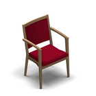 1723 - NEXUS Stackable chair with armrests and upholstered back