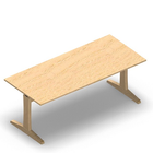3668 - LIP Table 180x80 cm - T-leg Adjustable H (68-80), birch hpl