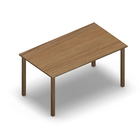 3506 - LIP Table 120x80 cm H72, oak HPL