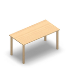 3492 - LIP Table 140x70 cm H72, birch HPL