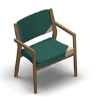 4572 - Zeta max dining chair solid wood with upholstered back with removable seat and back covers, oak