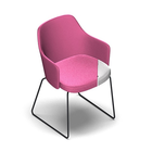4730 - Alma Chair with steel legs with removable seat cover