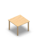 1446 - LIP Table 80x80 cm H60, birch HPL