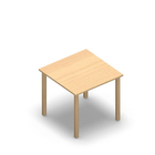3496 - LIP Table 80x80 cm H72, birch HPL