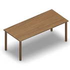 3510 - LIP Table 180x80 cm H72, oak HPL