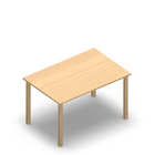 3500 - LIP Table 120x80 cm H72, birch HPL