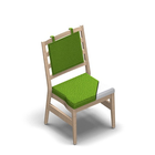 2665 - NEXUS Stackable chair without armrests with back pillow with removable seat cover