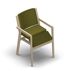4507 - Zeta multi dining chair solid wood with upholstered back, birch