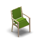 3856  - Nexus Multi Stablestol med armlen med ryggpute, bjørk