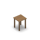 1515 - LIP Table 50x50 cm H60, oak HPL