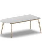 4240 - ALMA Table 200x90 cm arc H75, white HPL