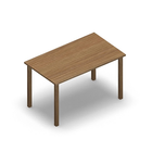 3490 - LIP Table 120x90 cm H72, oak HPL