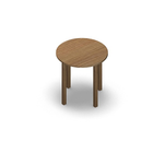3534 - LIP Table ø70 cm H72, oak HPL