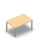 1447 - LIP Table 120x80 cm H60, birch HPL
