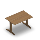 3630 - LIP Table 120x80 cm H72, oak hpl