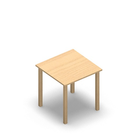 3484 - LIP Table 70x70 cm H72, birch HPL