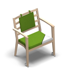 2691 - NEXUS Max dining chair with armrests with wheels with back pillow with removable seat cover