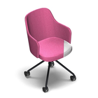 4655 - Alma Chair with steel legs with wheels and removable seat cover