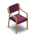 1020 - BANKETT Stackable chair with armrest