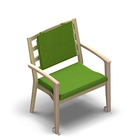 3859 - NEXUS Max dining chair with ribs and pillow, with wheels