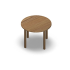 3538 - LIP Table ø90 cm H72, oak HPL