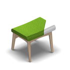 2649 - NEXUS Stool with removable seat cover, fixed