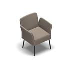 3711- MEET chair with backrest and both armrests