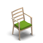 2671 - NEXUS Stackable chair with armrests with wheels