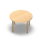 3540 - LIP Table ø110 cm H72, birch HPL