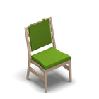 3853 - NEXUS Stackable chair without armrests with ribs and pillow