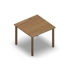 3514 - LIP Table 90x90 cm H72, oak HPL