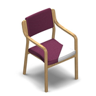 2867 - BANKETT Stackable chair with armrest with removable seat cover